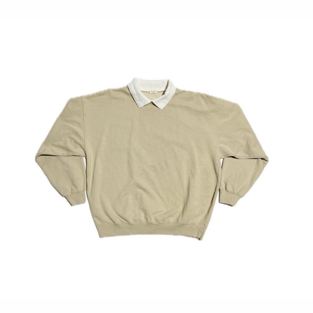Collared Oversized Brandy Melville Tan Sweatshirt